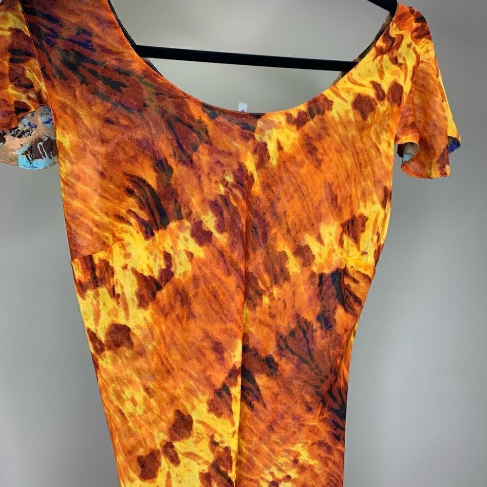 Size 8 Midnight Velvet Animal Botanical Kenzie Reversible Floral Dress (c1) - Picture 14 of 16